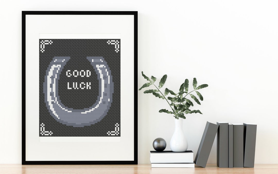 Lucky Horseshoe Cross Stitch Pattern Fun Superstitious Design Etsy