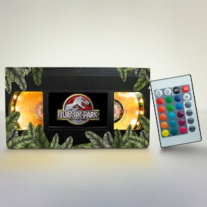 Retro VHS Lamp, 80s, 90s, Table lamp, Man cave, Christmas, Birthday gift, Wedding decor, Jurassic park Bestseller, Gift baby