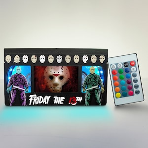 Lampe VHS du vendredi 13 : déco de film d&#39;horreur rétro