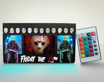 Friday the 13th VHS Lamp: Retro Horror Movie Decor