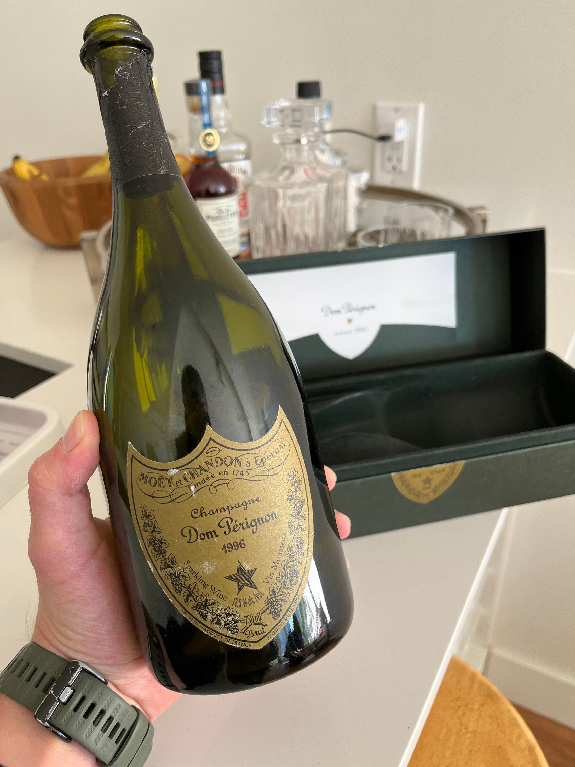 JEROBOAM dom Perignon luminous champagne Bottle EMPTY 750mL(JUST 1 BOTTLE)