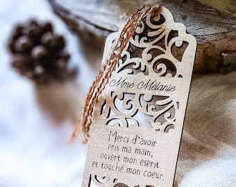Personalized Wooden Bookmark for Teacher | End of Year Gift | Thank You Teacher | Christmas Gift for Teacher | Personalized Gift
