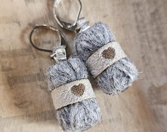 Yarn Ball Earrings for Knitters and Crocheters • Handmade Jewelry Gift for Yarn Lovers • Cute Crafty Earrings for Women • Canada Made