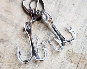 Silver Hook Earrings | Lightweight Mirror Acrylic Fishing Jewelry | Unique Gift for Fishing Enthusiasts | Unisex