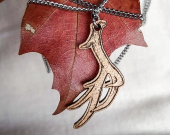 Deer Antlers Necklace - Deer Hunting Gifts for Women - Mothers Day Hunting theme gifts - Wood antlers jewelry for her - Huntress Accessories