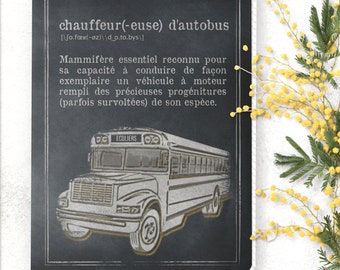 Bus driver christmas gift - Funny bus driver thank you gift - Notebook for bus driver - Appreciation gifts - Made in Quebec - School present