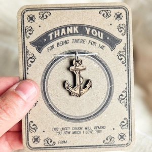 Thank You Teacher Gift • Lucky Charm with Anchor • Personalized Gift for Teachers • End of Year or Graduation Present