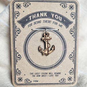 Wooden Anchor Lucky Charm - Christmas Teacher Gift | Teacher Appreciation Gift | Unique Holiday Gift for Teachers | Cute gift for Teachers