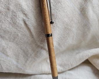 Perfect 5th Anniversary Gift: Handcrafted Maple Wood Pen | Turned Wood Pen with Gold Accents | Wood Anniversary Gift for Him