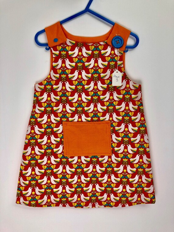 orange bird dress