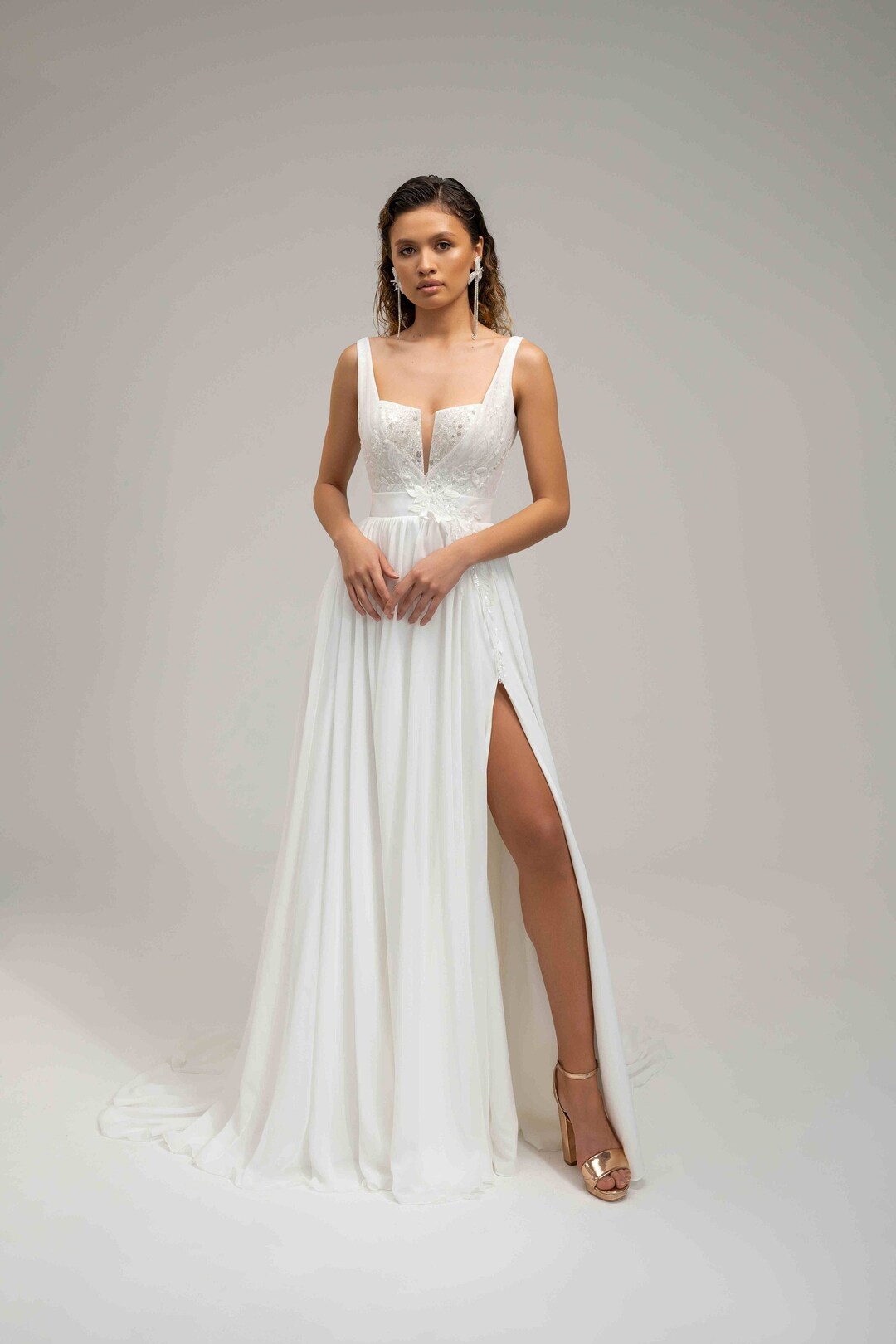 Embroyal Luxury Chiffon Formal Wear Dress for Wedding main image 0