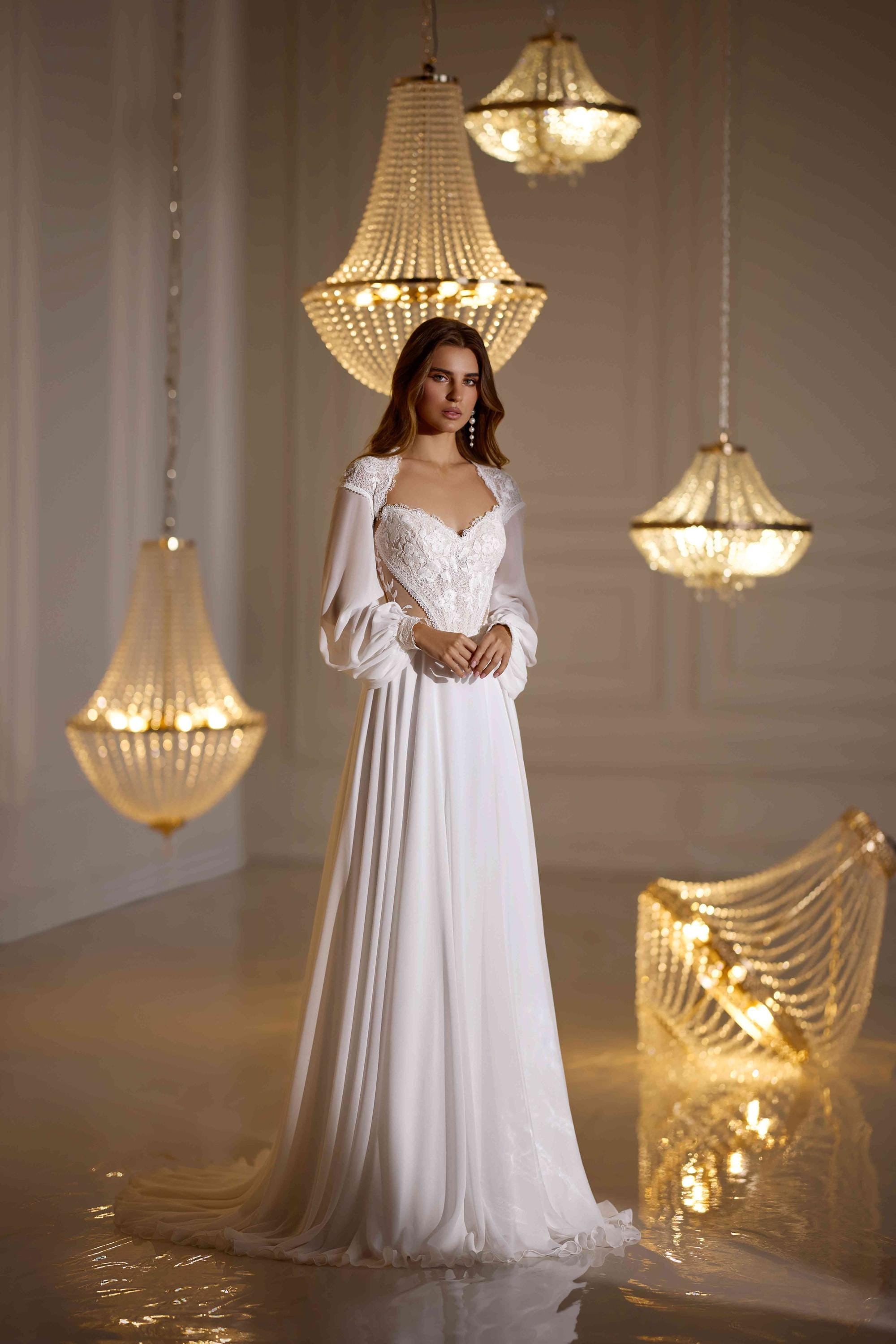 Chiffon Bolero & Lace Camisole dress
