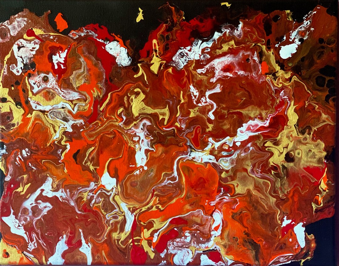 Acrylic Pour Painting dragons Breath Etsy