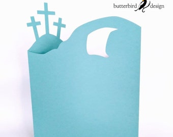 Easter Card SVG File, DIY Cross Card (Digital Download)