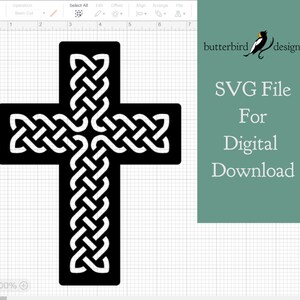 Keltischer Knoten Kreuz Vektor für Cardstock und Vinyl / Digital Download SVG