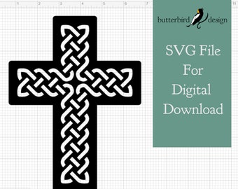 Celtic Knot Cross Vector for Cardstock and Vinyl / Digital Download SVG