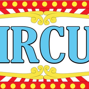 Circus Banner Carnival Sign Theme Party Decorations Party Favors