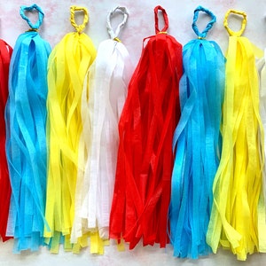 Circus Theme Party Tassel Banner Garland Carnival Birthday Tassel Multi Color Tissue Paper Garland Party Decorations image 3