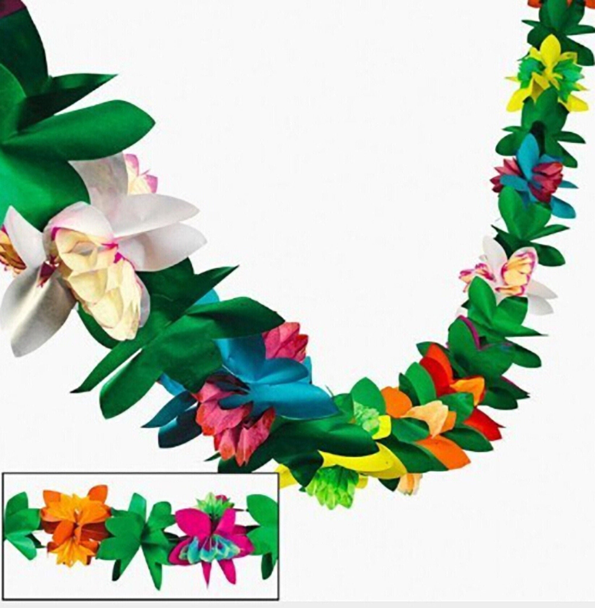 Handmade Hawaiian Flowers Garland Decor Garland for Mantle Etsy