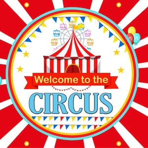 Large Circus Backdrop Carnival Sign The Greatest Showman Circus Birthday Decorations Carnival Theme Party