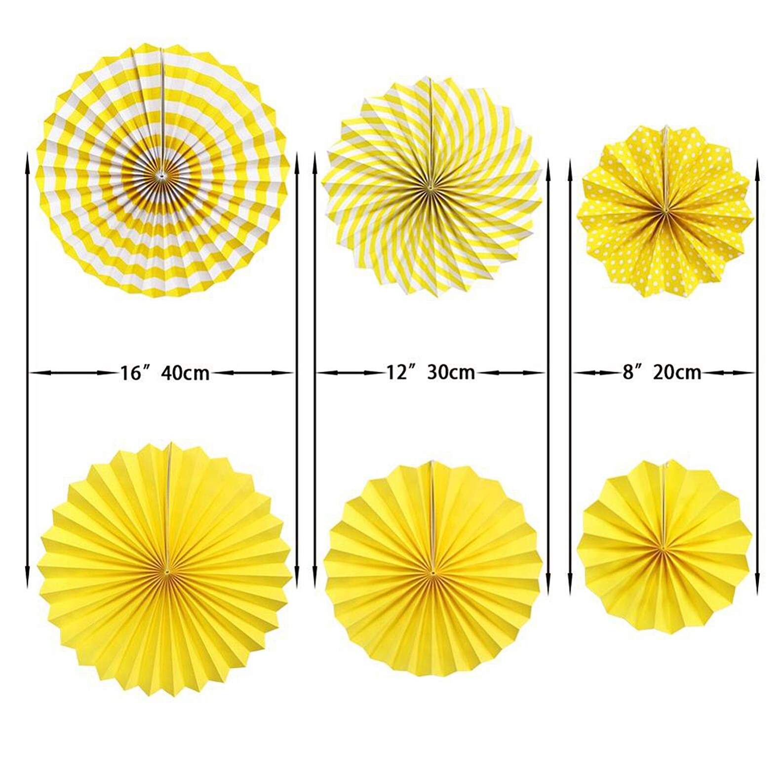 Yellow Paper Fans Paper Rosettes Paper Fan Backdrop Etsy