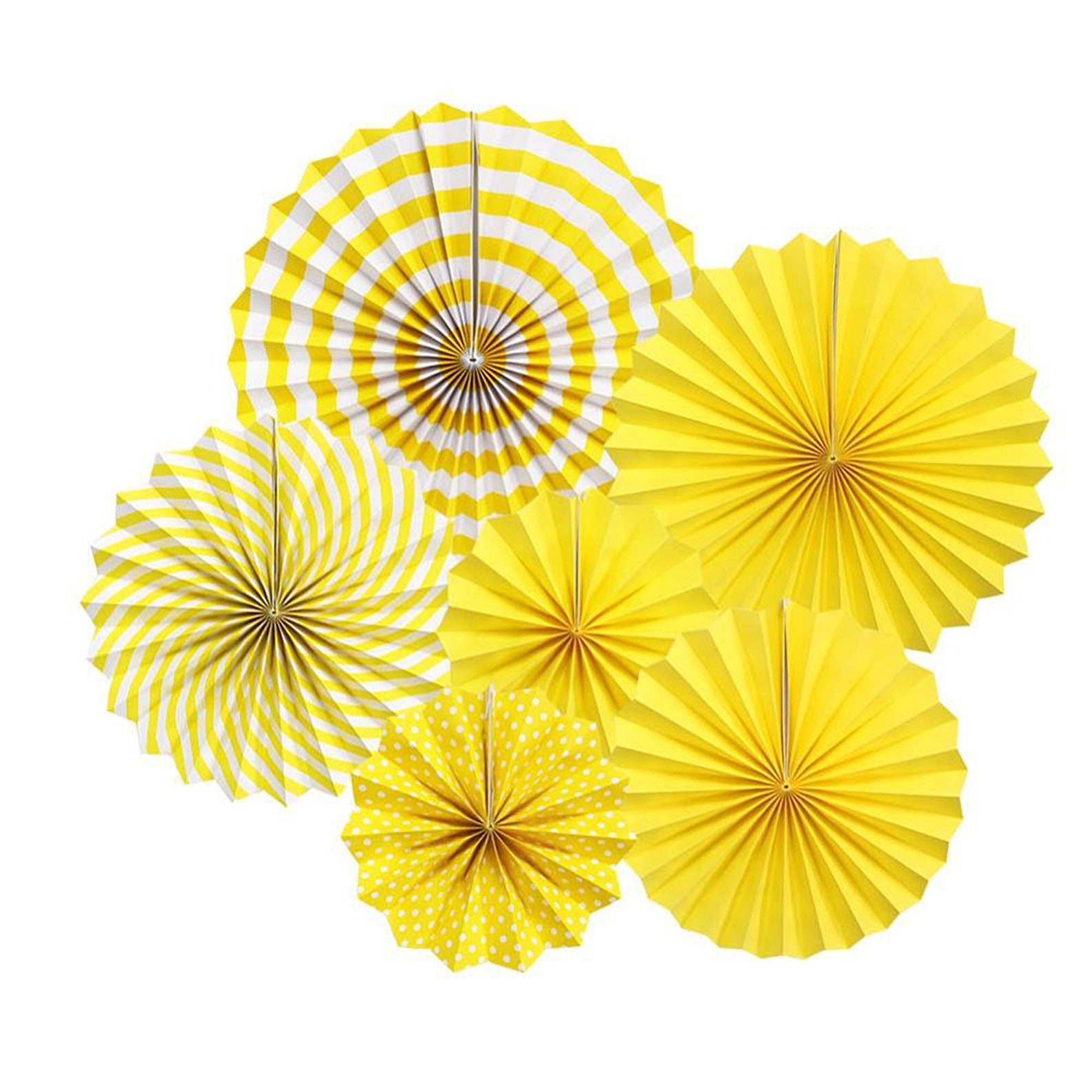 Yellow Paper Fans Paper Rosettes Paper Fan Backdrop Etsy
