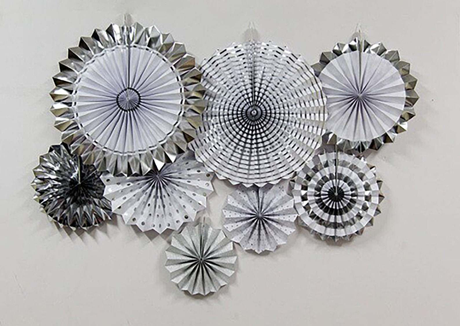 Yellow Paper Fans Paper Rosettes Paper Fan Backdrop Etsy