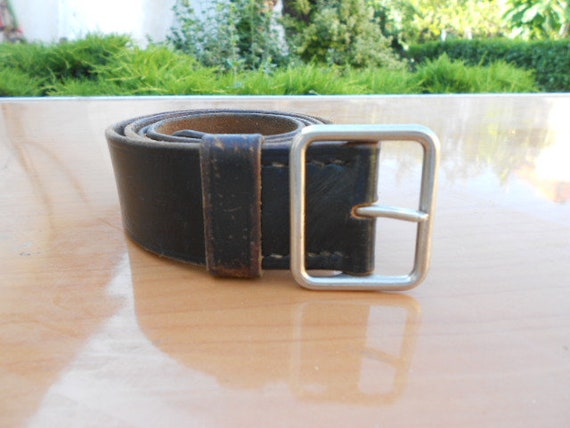 Antique leather belt