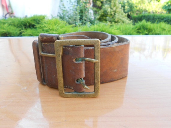 Antique leather belt