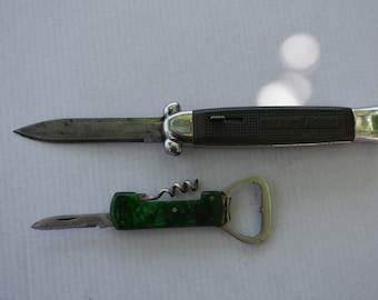Vintage knife corkscrew opener