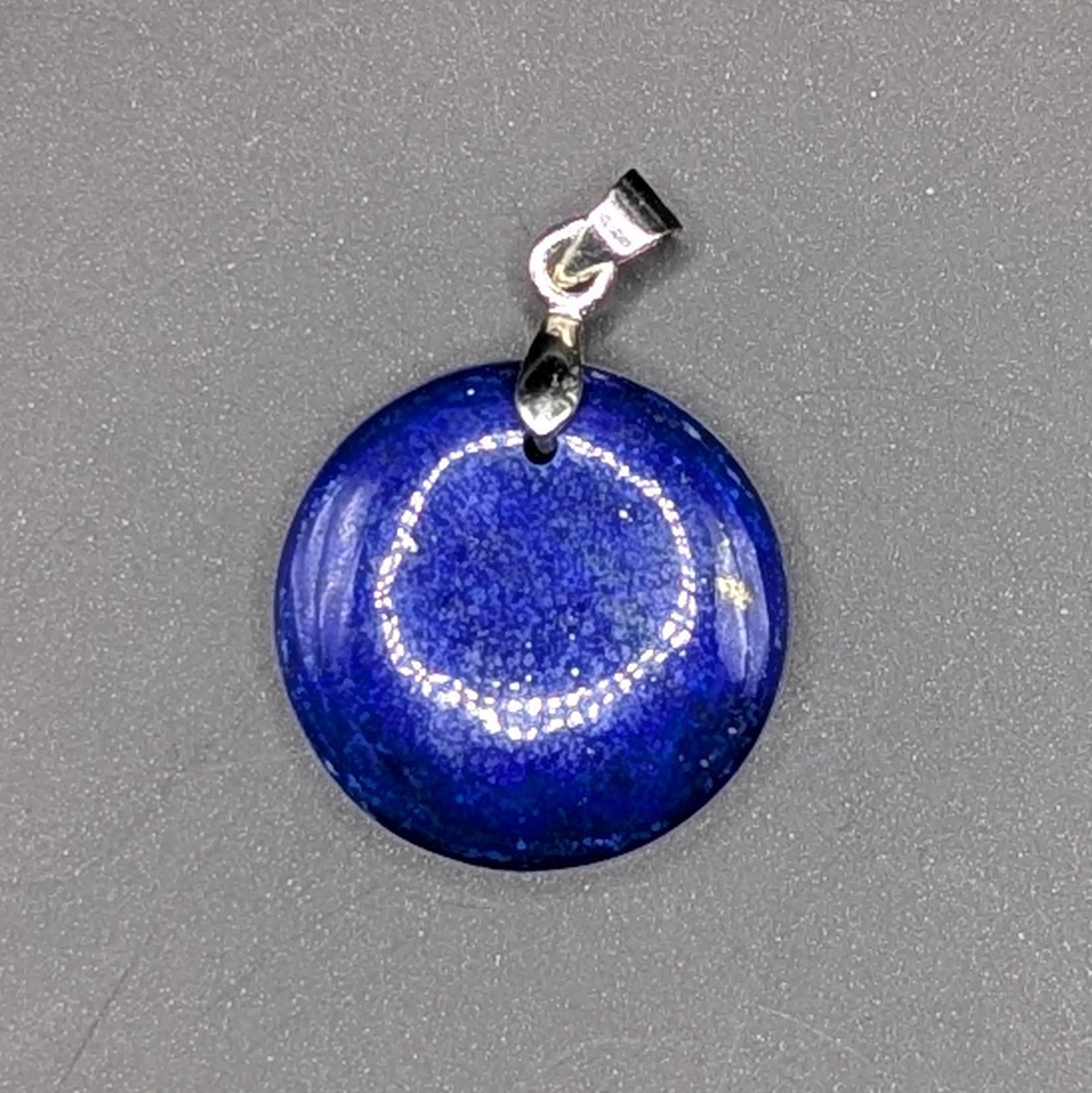 Pendentif Lapis lazuli, argent 0.925 (petit modèle