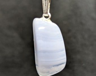 Pendentif Agate Blue Lace (Agate Dentelle)