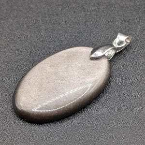 Silver Obsidian Pendant