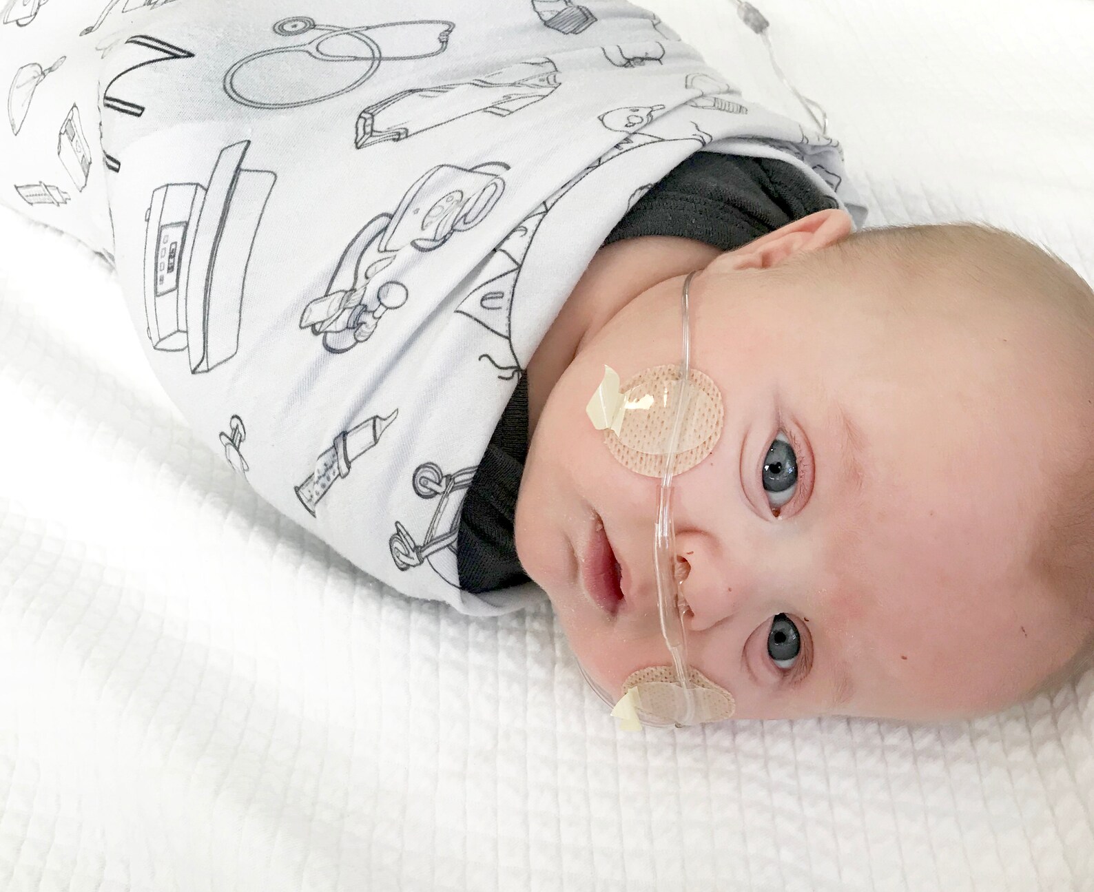 Nicu Warrior Swaddle Blanket Grey Nicu Graduate Gift Nicu Etsy