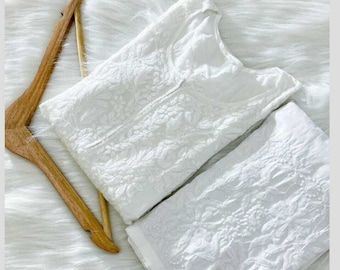 Conjunto de pantalones Chikankari Kurta hecho a mano - Vestido de algodón modal Lucknowi