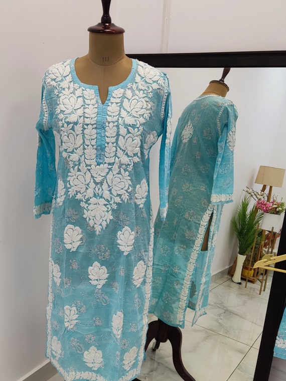 Buy Lucknowi Kurti With Palazzo for Women Online from India's Luxury  Designers 2024