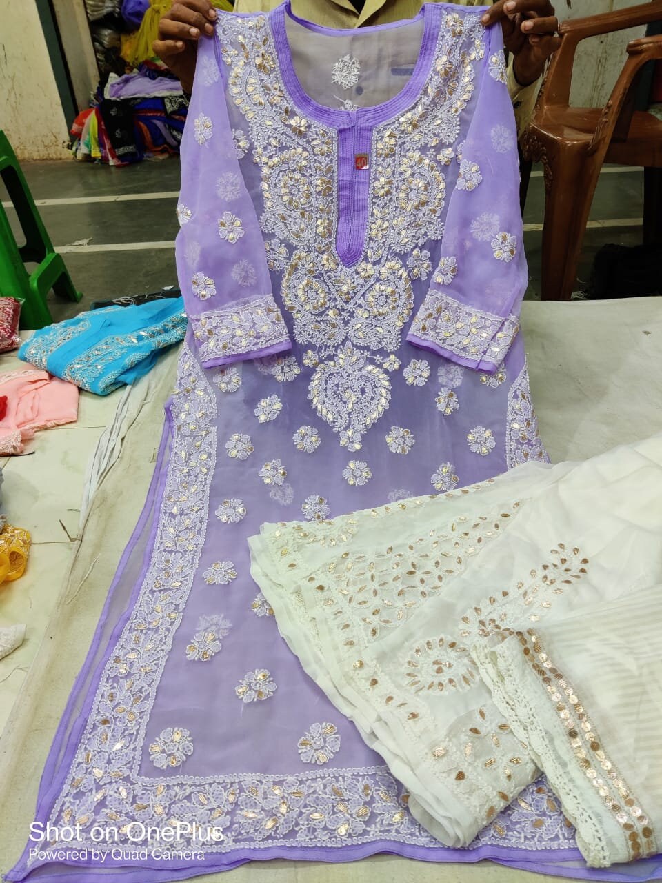 booti work palazzo with kurta