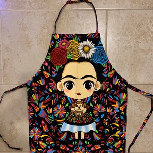 Frida Kahlo Mandil Para Mujer Unitalla Apron For Women One Size 