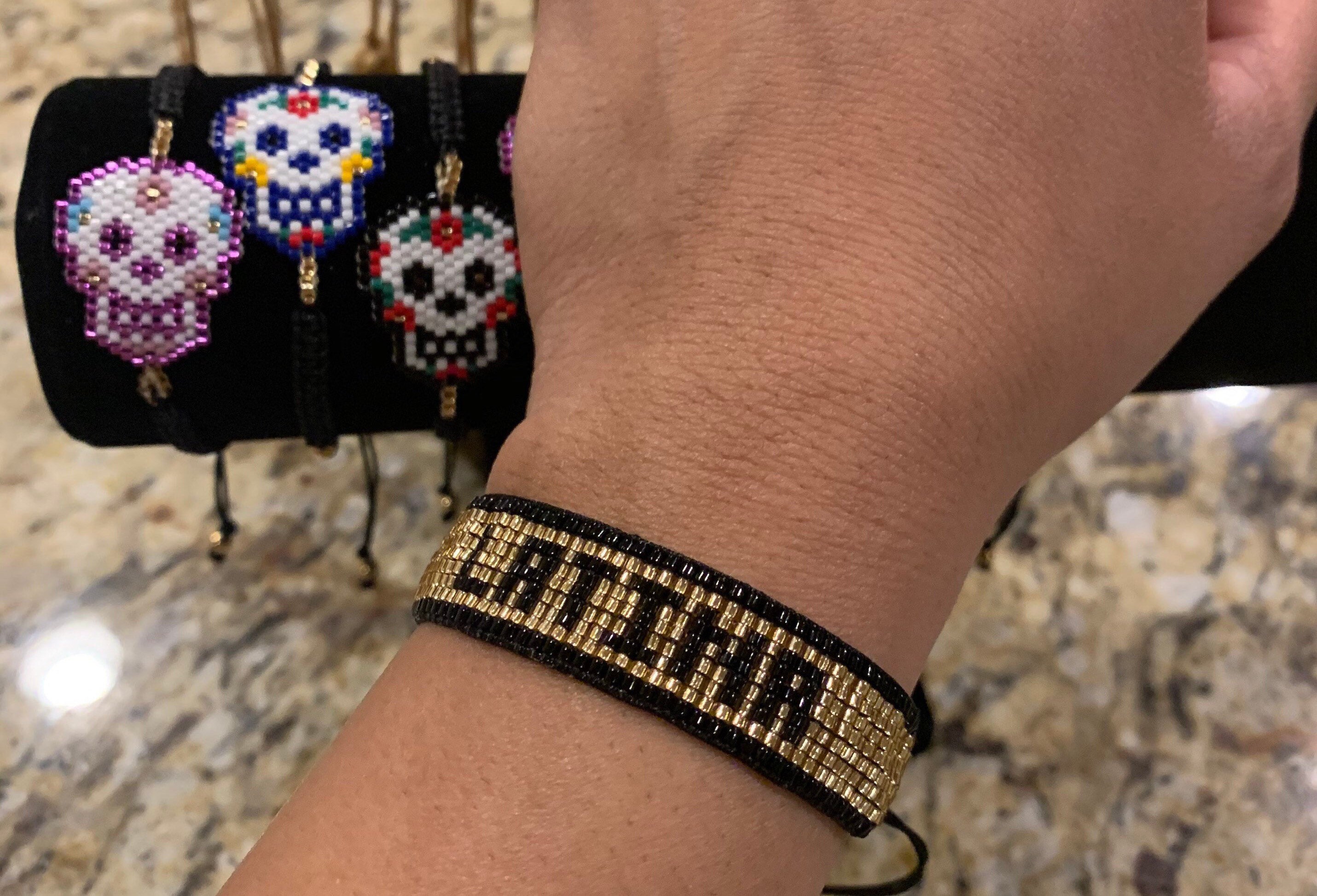 Latina beaded bracelet handmade Etsy