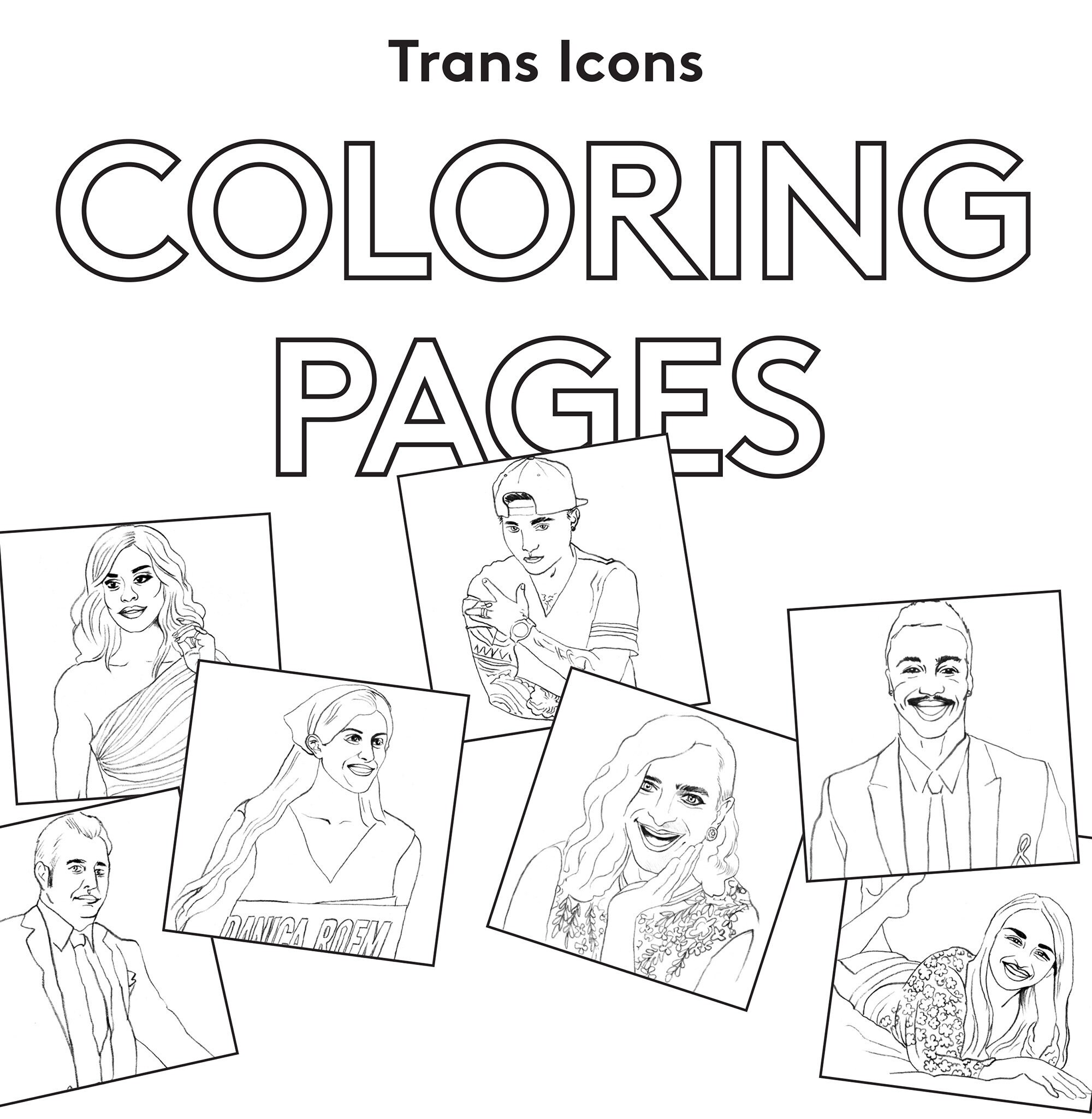 Trans Icons Coloring Pages | Etsy