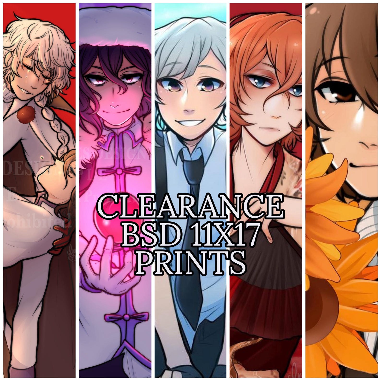 BSD Character Art Prints by Ironystrikes (11x17 Clearance) - Etsy
