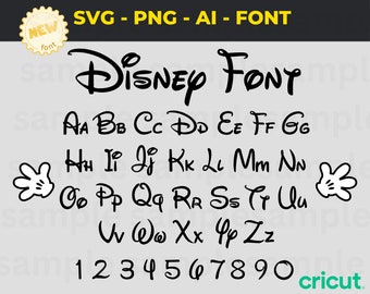 Fun Cartoon Font Text | Mouse Alphabet | Digital Images SVG Cut File PNG | Cricut Cutting Files Shirt & Birthday SVG | Customizable Letters