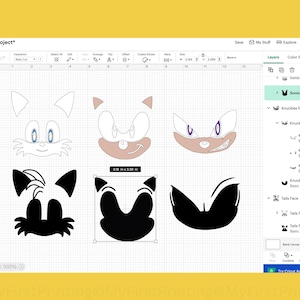 Sonic, Knuckles, Tails Face Layered SVG - Instant Download Cut Files ...