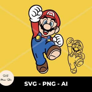 Super Mario SVG: Character Cut File for Cricut (Digital Download)
