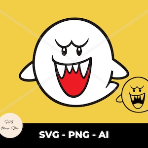 Digital Boo svg png, Super Mario svg, Boo png, Cricut Cut Datei, sofortiger Download