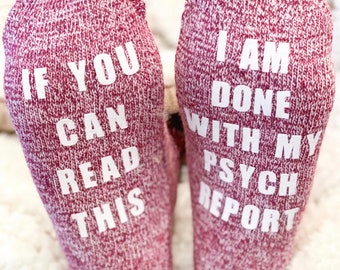School Psychologist Gift, If You Can Read This Socks, Gift for LSP, Diag, ARD IEP facilitator, psych major