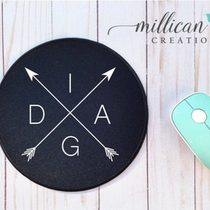 Diag Arrow Mouse Pad, Educational Diagnostician Gift, ARD facilitator Office Item, Desk Accessory, Neoprene Mouse Pad, Diagnostic Specialist