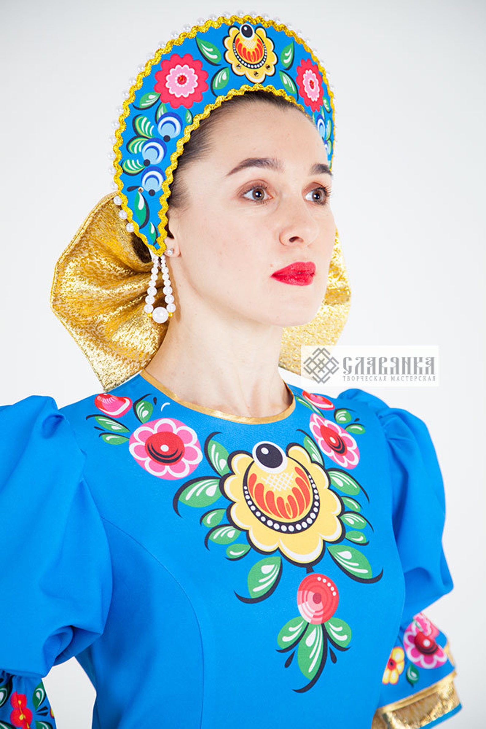 Russian Folk Dance Costume Gorodets Costume for the Show Etsy
