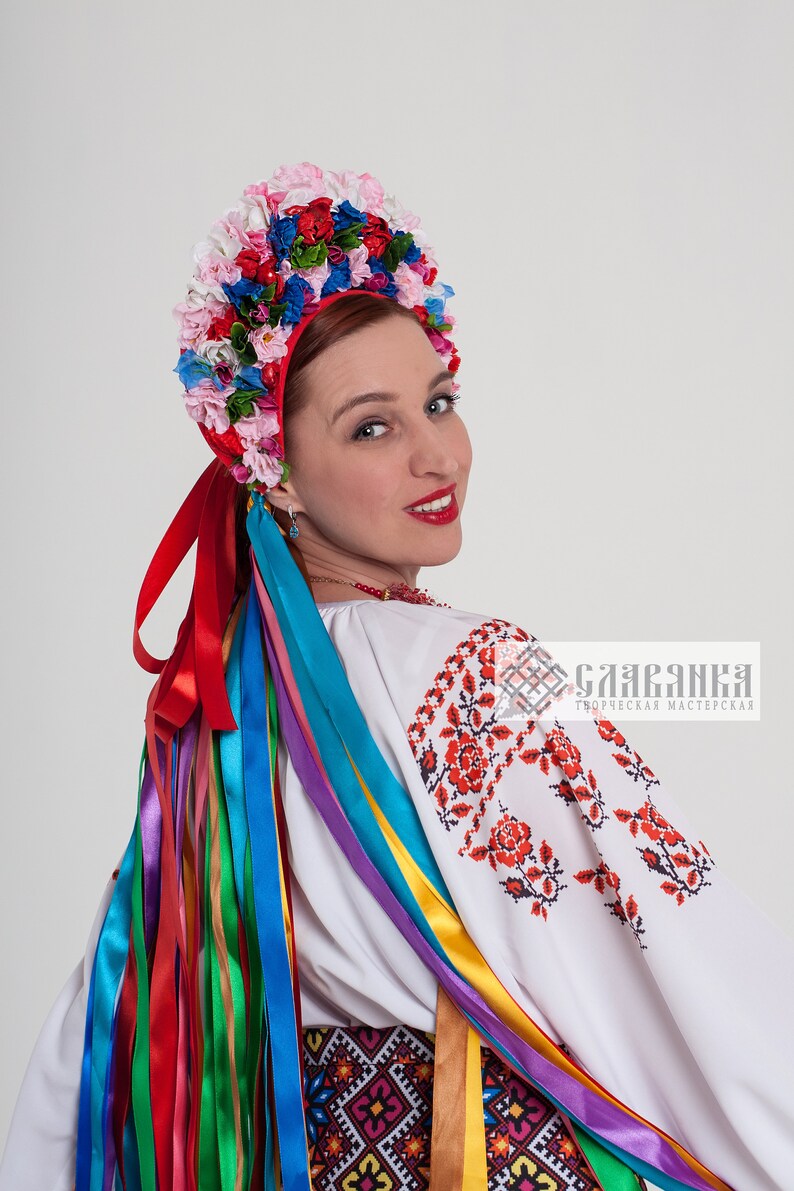 Couronne ukrainienne avec des rubans couronne ukrainienne Etsy