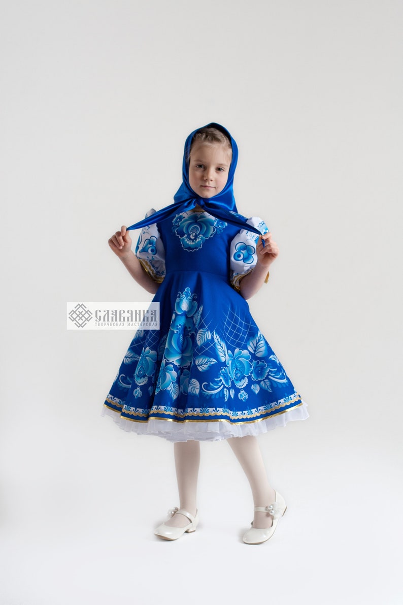 Russian Folk Costume for Girl Russian Folk Costume Dress in Etsy